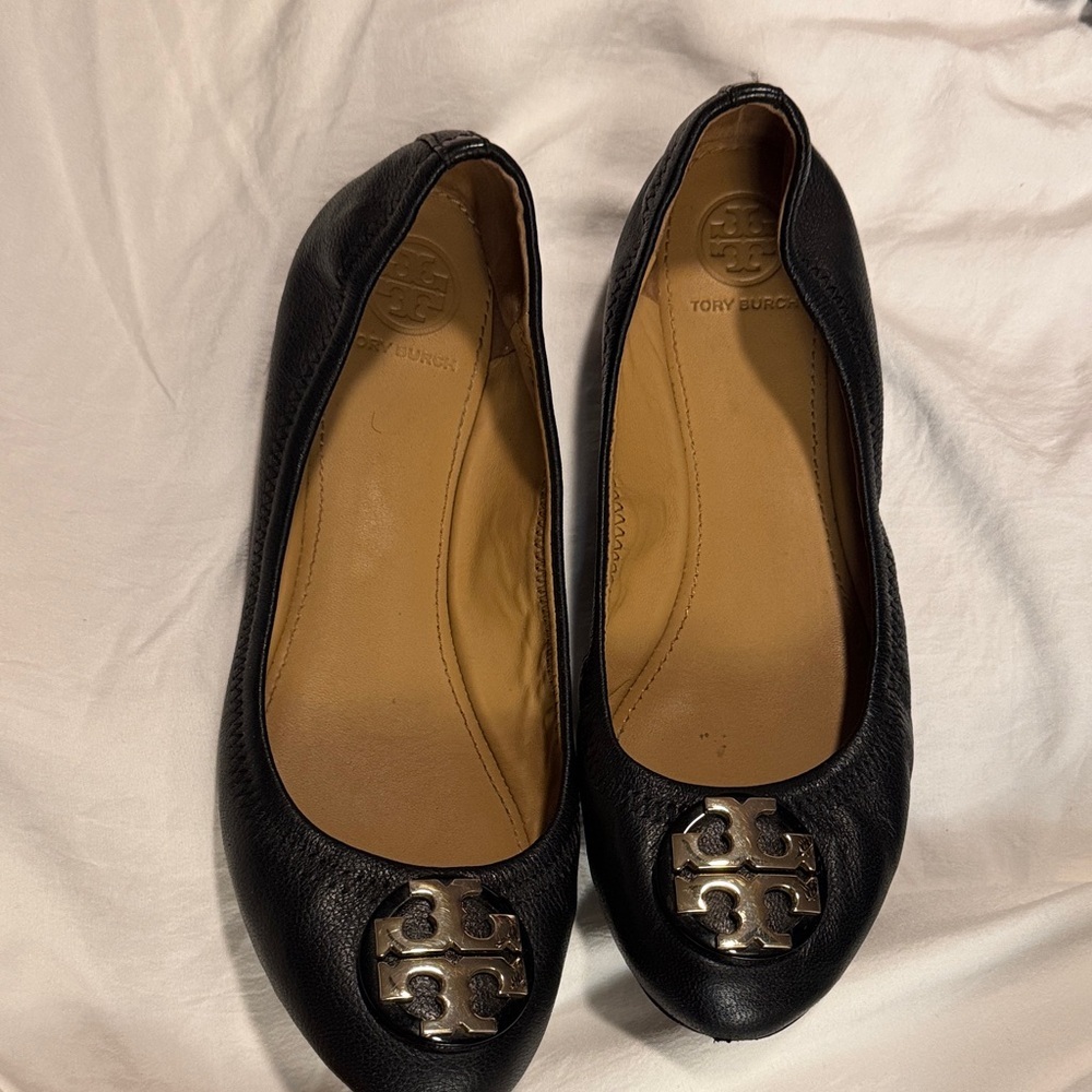 Tory Burch Black Leather Loafers